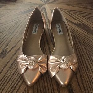 STEVE MADDEN Edina Rose Gold D’Orsay Flat